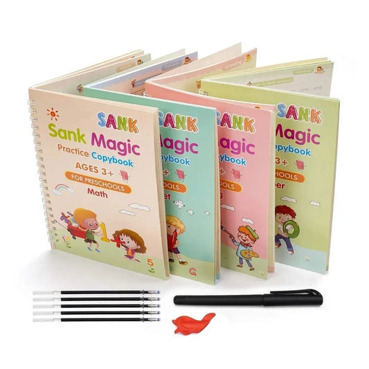 Set 4x1 de Caligrafía SankMagic - Aprendizaje Mágico y Divertido para Niños Viral Tiktok