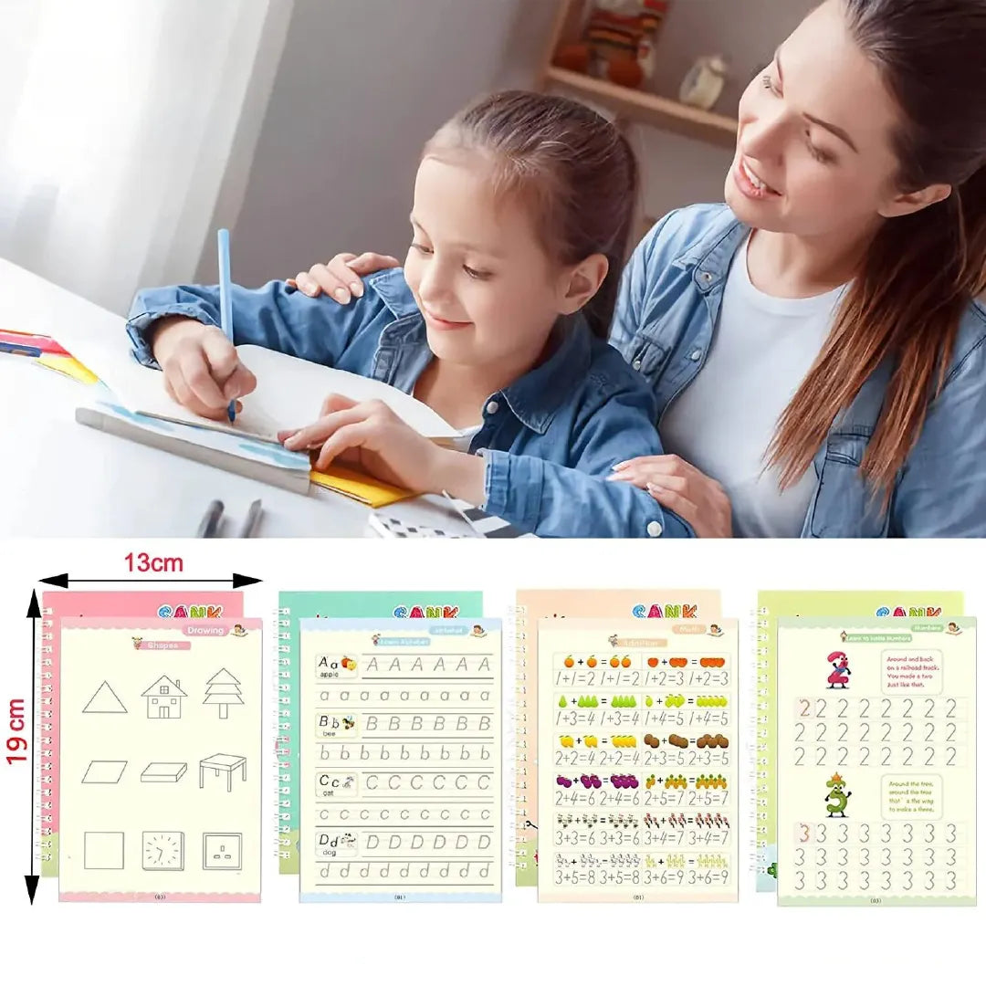 Set 4x1 de Caligrafía SankMagic - Aprendizaje Mágico y Divertido para Niños Viral Tiktok