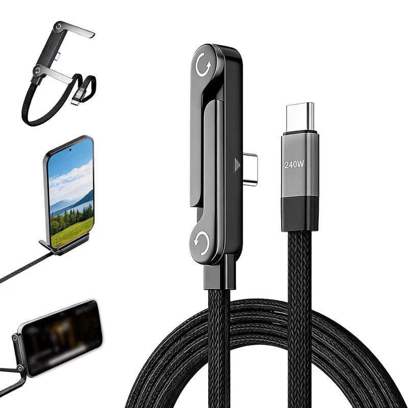 Cable USB C con Soporte Plegable Invisible