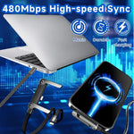 Cable USB C con Soporte Plegable Invisible