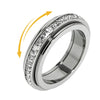 Anillo Antiansiedad de Acero Inoxidable con Circonita