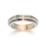 Anillo Antiansiedad de Acero Inoxidable con Circonita