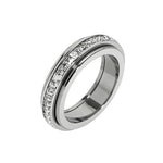 Anillo Antiansiedad de Acero Inoxidable con Circonita