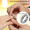 Anillo Antiansiedad de Acero Inoxidable con Circonita