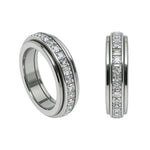Anillo Antiansiedad de Acero Inoxidable con Circonita