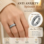 Anillo Antiansiedad de Acero Inoxidable con Circonita