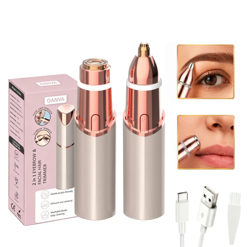 Depiladora Facial y Perfilador de Cejas Oanva