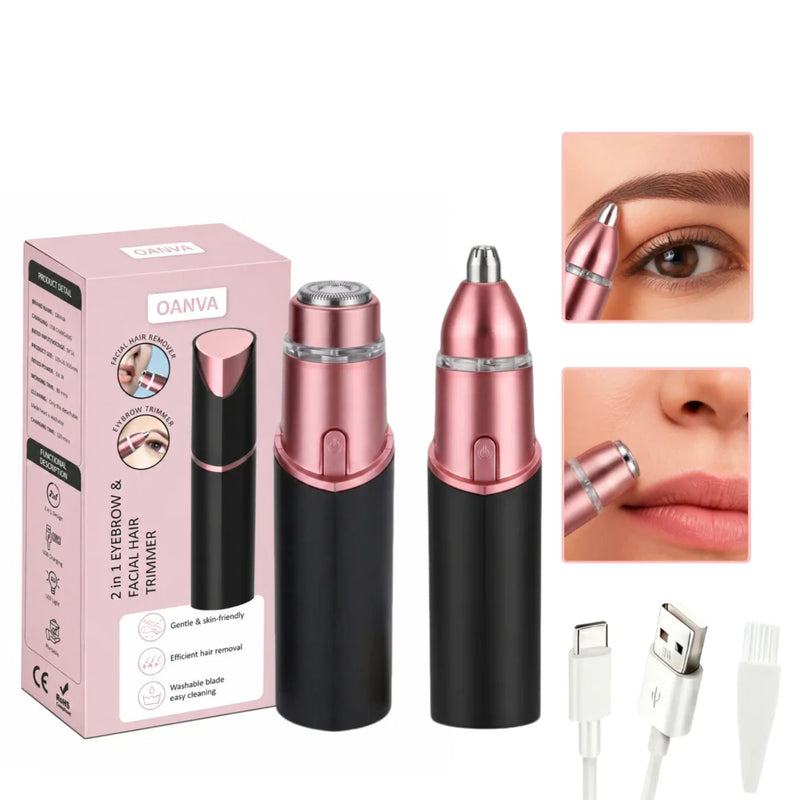 Depiladora Facial y Perfilador de Cejas Oanva
