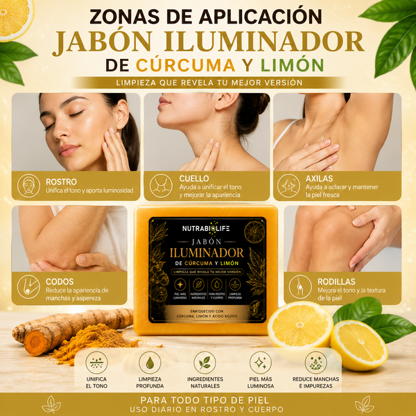 Jabón Iluminador de Cúrcuma y Limón