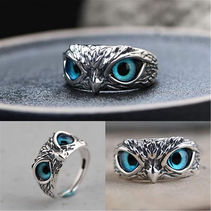 Anillo Búho de la Suerte y Riqueza