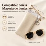 Estuche Protector de Cuero para Lentes