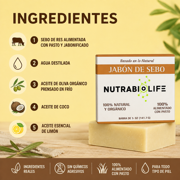 Jabón de Sebo Natural Puro