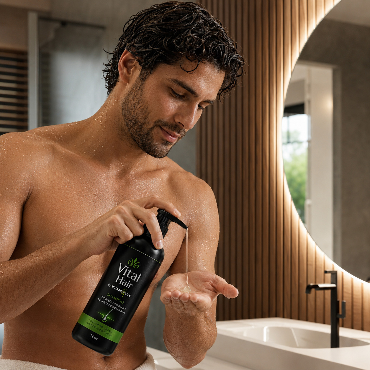 Vital Hair - Shampoo Fortalecedor de Romero y menta con biotina (Diseño)