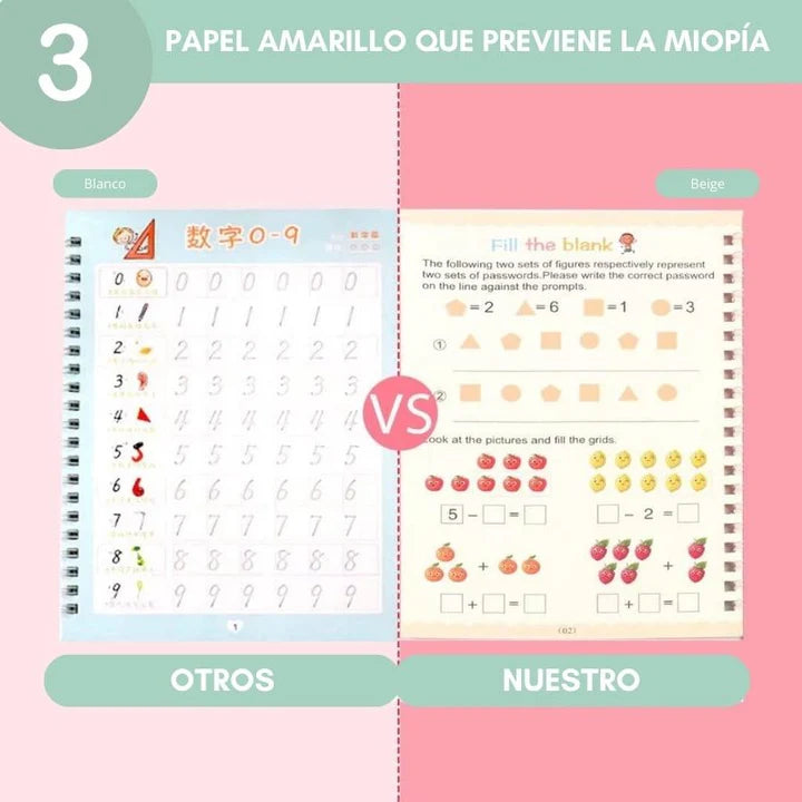 4x1 Set de Cuadernos SANK MAGIC Aprendizaje Mágico ReUtilizable