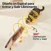 Túnel espiral plegable para gatos con plumas y campanas