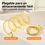 Túnel espiral plegable para gatos con plumas y campanas
