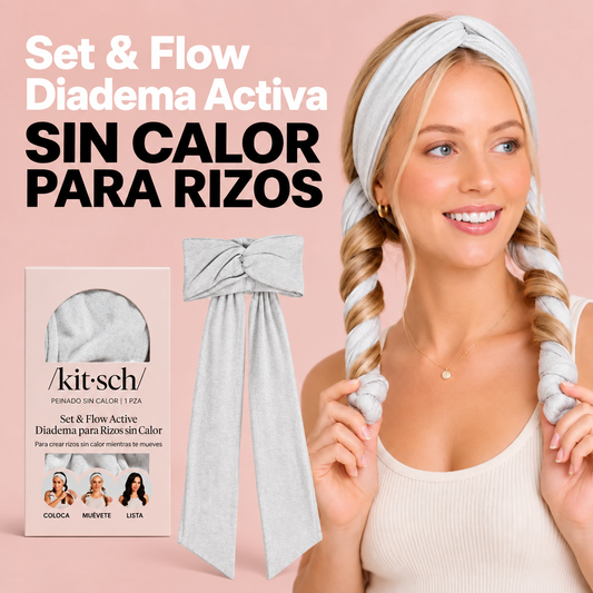 Diadema rizadora sin calor para cabello