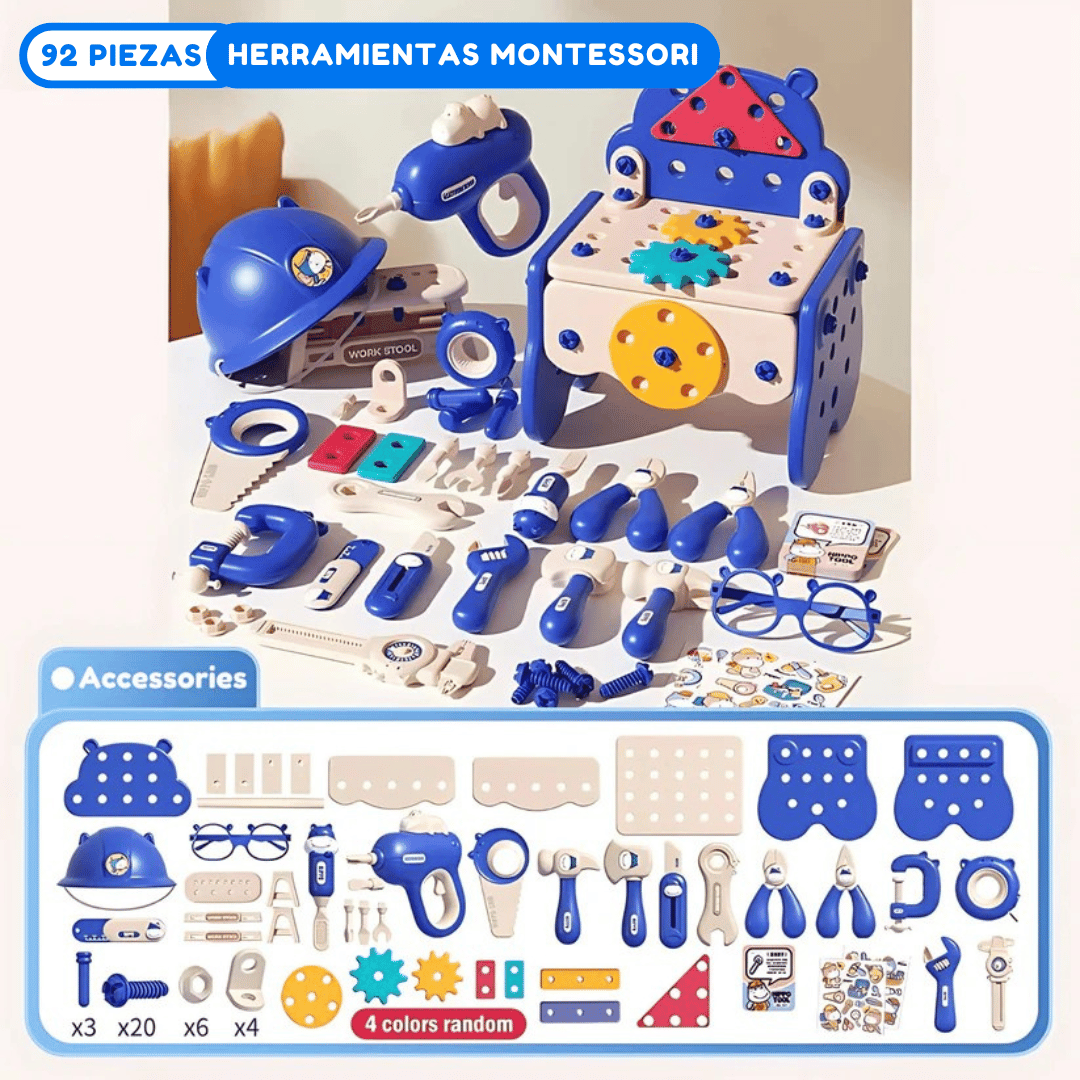 KidBuilder™ Set de Herramientas Montessori (92 Piezas) Viral TikTok