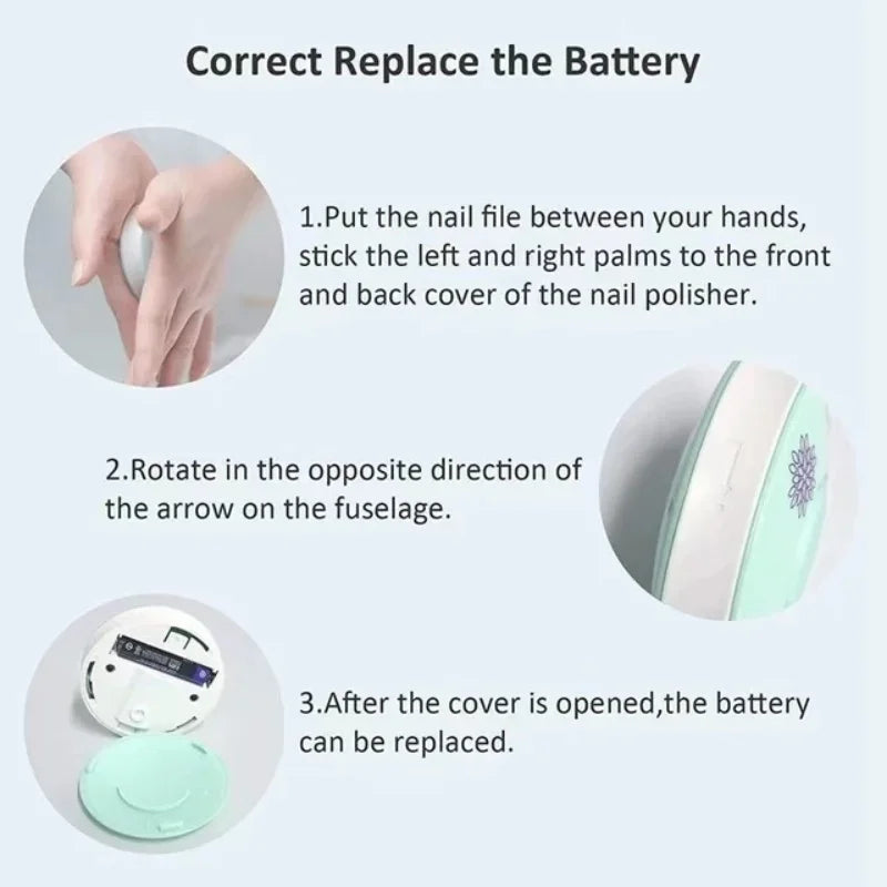 Lima Eléctrica para Uñas de Bebé