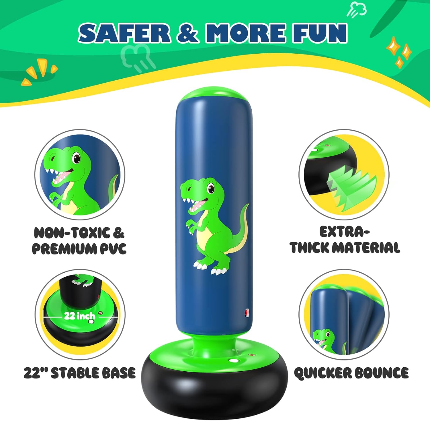 Saco Inflable de Boxeo Dino Viral Facebook