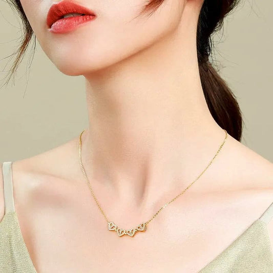Collar Doble de Corazones Mágicos