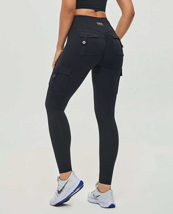 Leggings Cargo de Cintura Alta