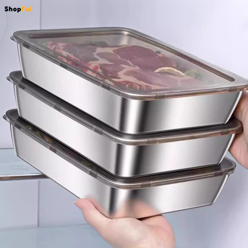 3x1 InoxBox™: Comida Segura y Fresca (25x20x5.5cm)
