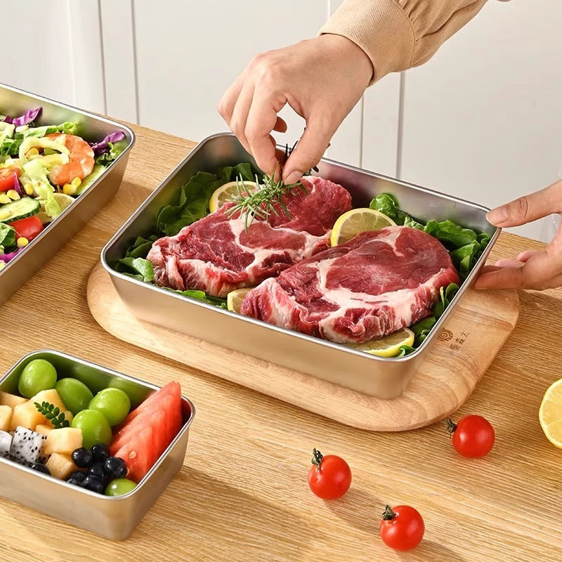 3x1 InoxBox™: Comida Segura y Fresca (25x20x5.5cm)