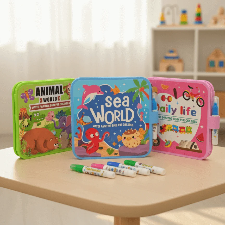 1 PACK DE 3 LIBROS MÁGICOS PARA PINTAR CON AGUA PARA NIÑOS Viral Facebook