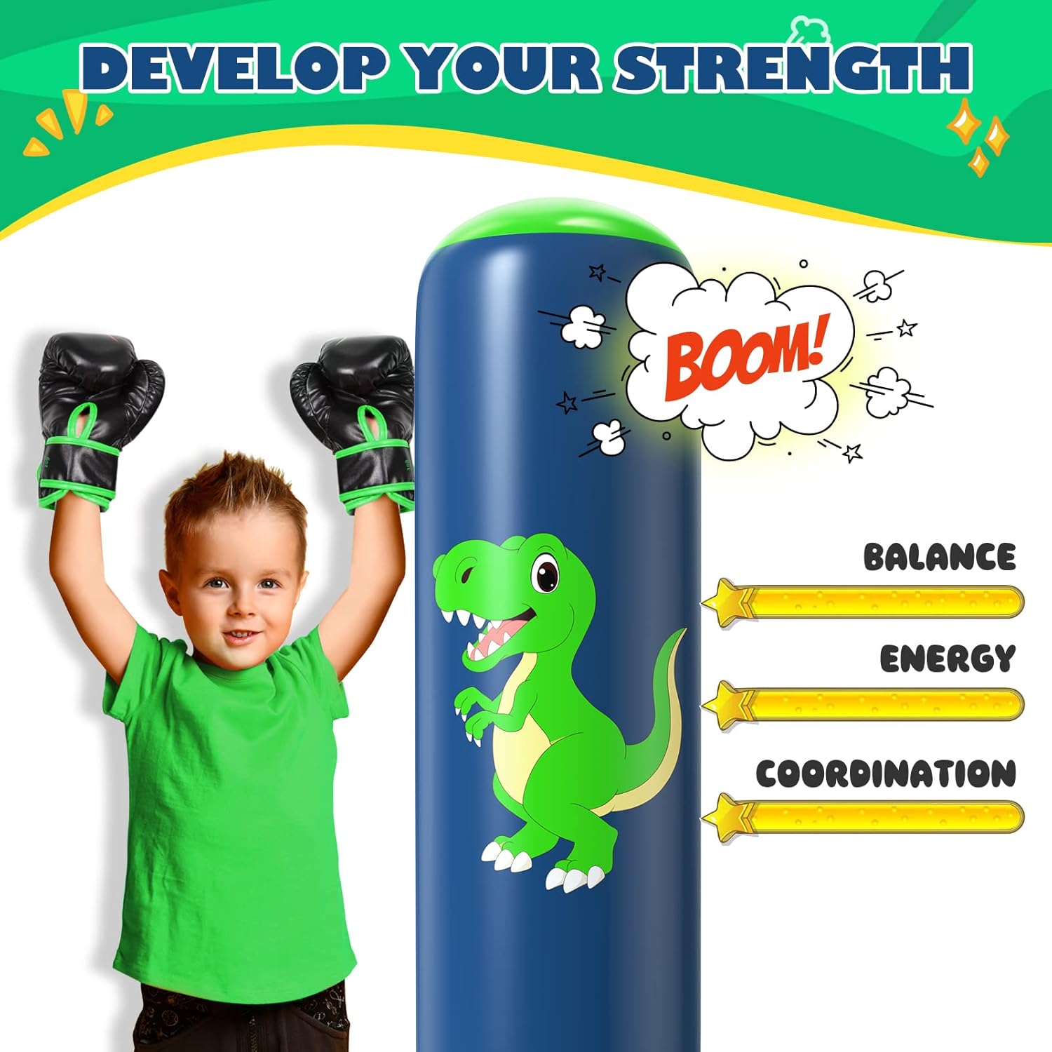 Saco Inflable de Boxeo Dino Viral Facebook