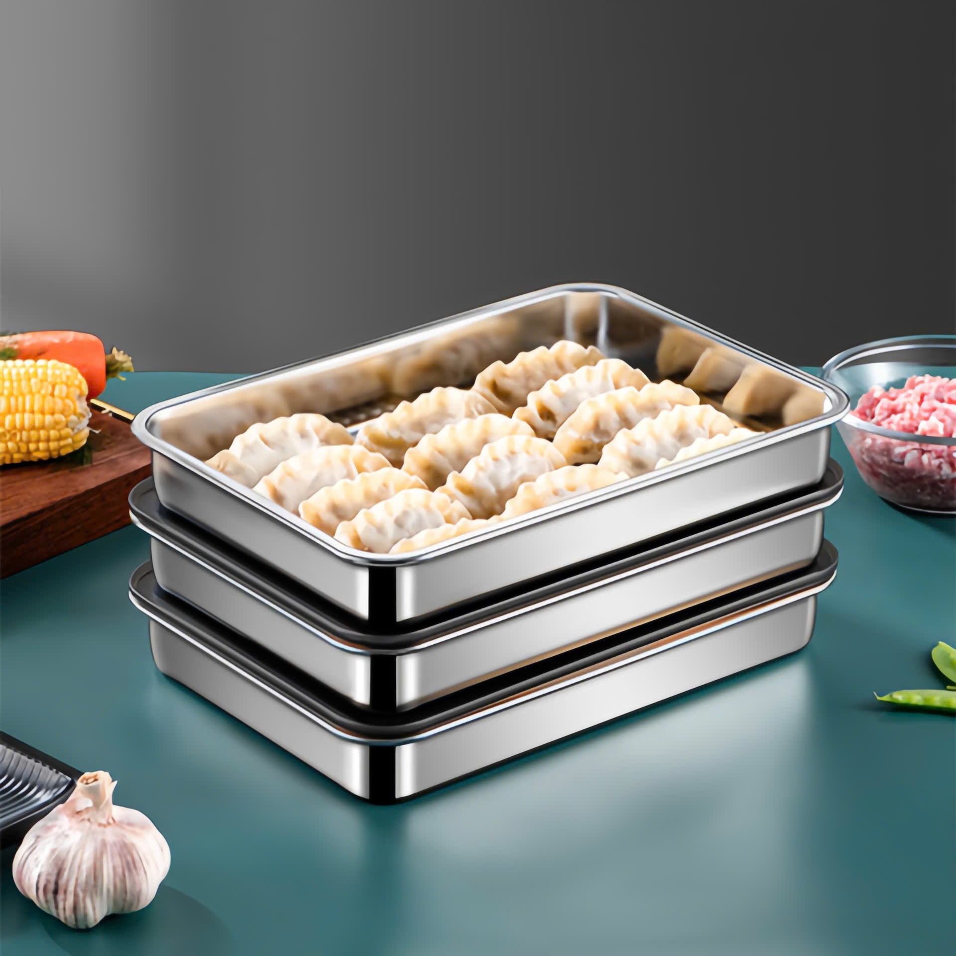 3x1 InoxBox™: Comida Segura y Fresca (25x20x5.5cm)